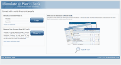 Desktop Screenshot of isimulate.worldbank.org