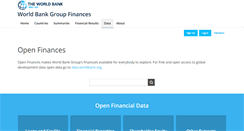 Desktop Screenshot of finances.worldbank.org